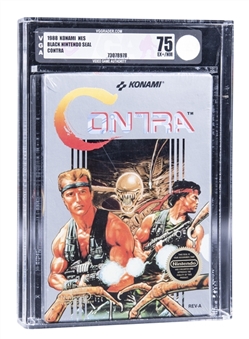 1988 NES Nintendo (USA) "Contra" Sealed Video Game - VGA EX+/NM 75